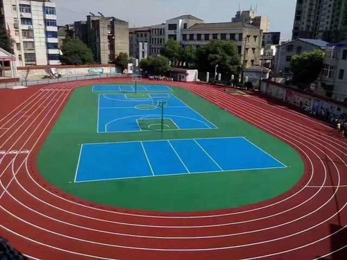 桐庐预制型塑胶跑道刚完工的